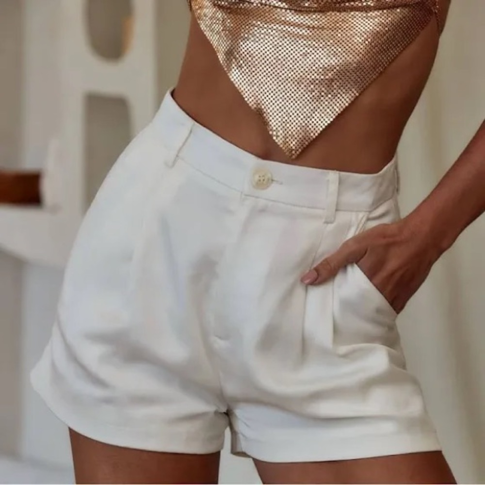 12th Tribe Jaxon White Trouser Shorts